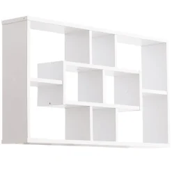 Estantería de pared Homcom 8 estantes blanco 47,5x85x14,5 cm