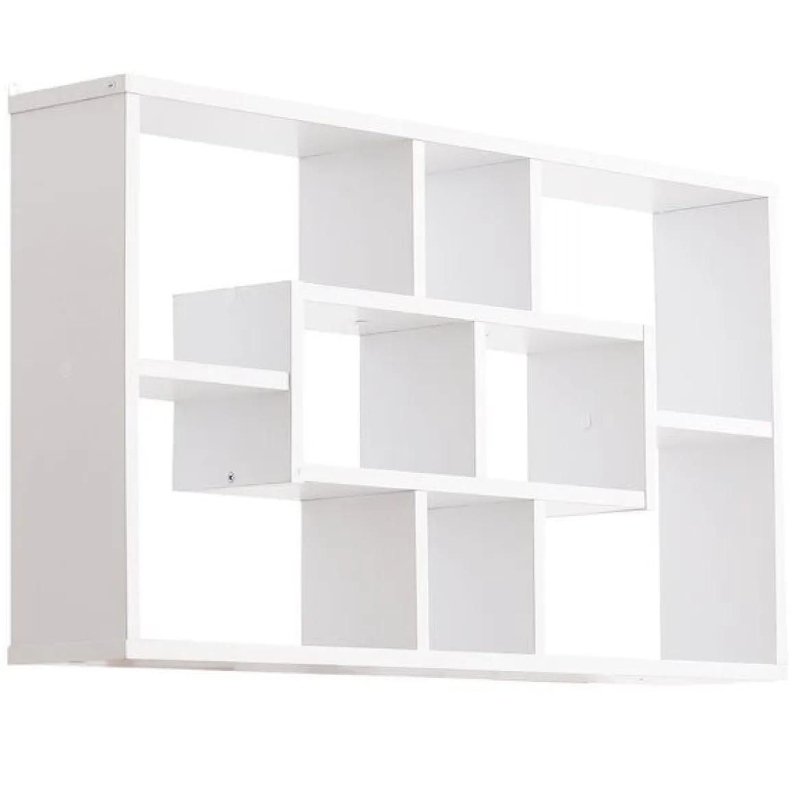 Estantería de pared Homcom 8 estantes blanco 47,5x85x14,5 cm