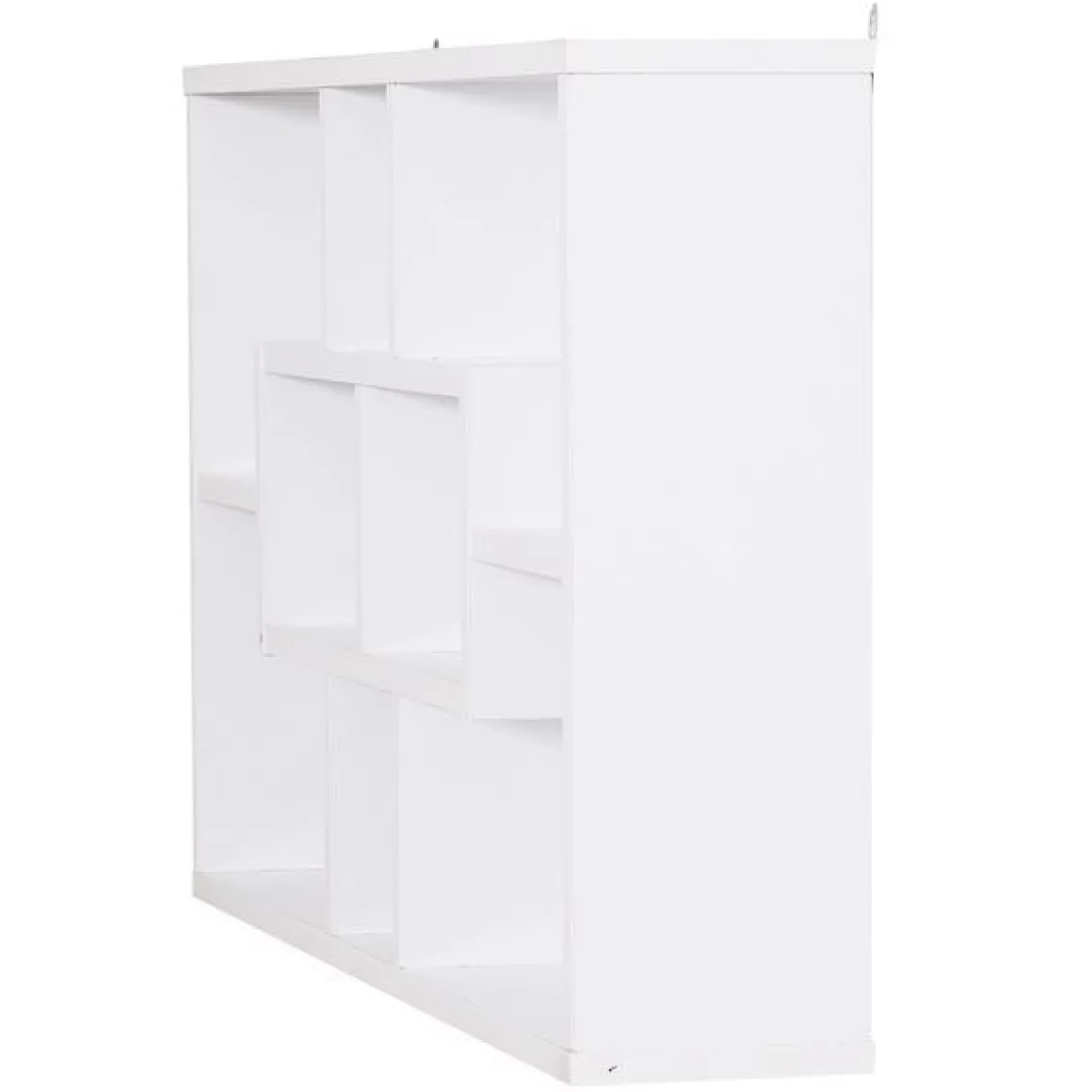 Estantería de pared Homcom 8 estantes blanco 47,5x85x14,5 cm