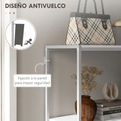 Estantería Escorpio Homcom 2 estante blanco 87x100x30 cm
