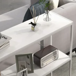 Estantería Escorpio Homcom 2 estante blanco 87x100x30 cm