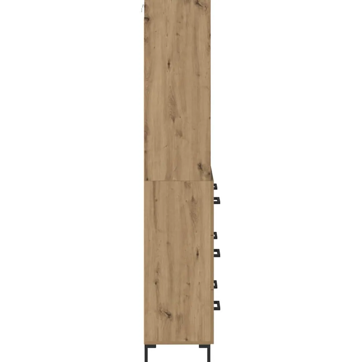 Estantería Frida 3 estantes + 3 cajones roble 180x69,5x69,5 cm