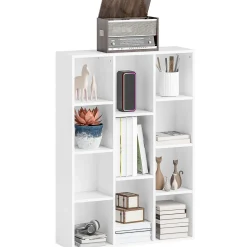 Estantería Godwin Homcom 11 compartimentos blanco 106x74,3x24 cm