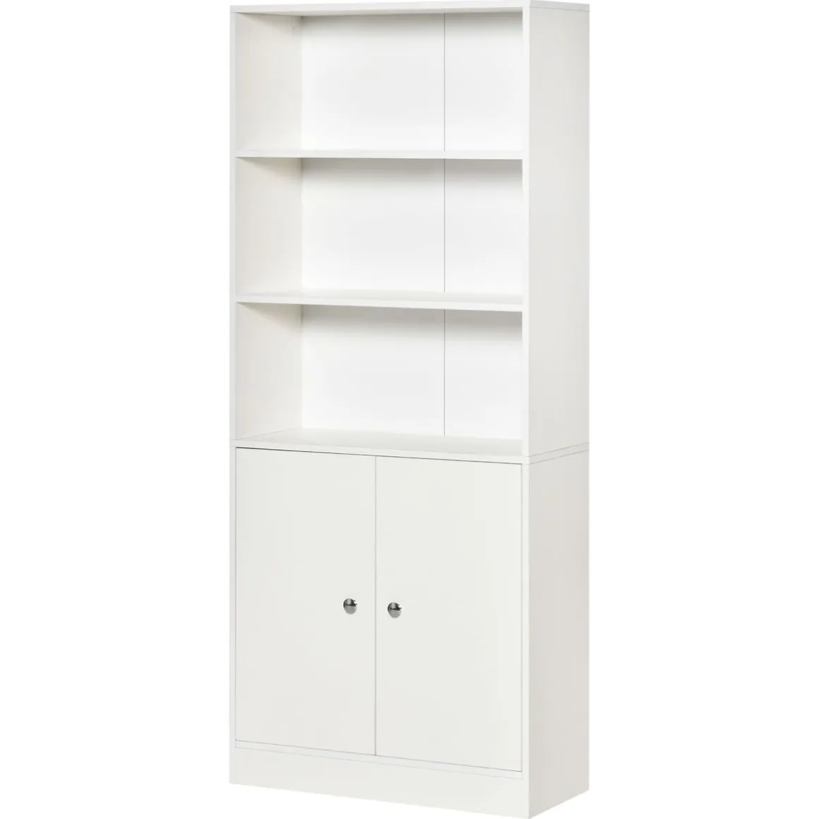 Estantería Grove Homcom 3 compartimentos + armario blanco 167x70x29,5 cm