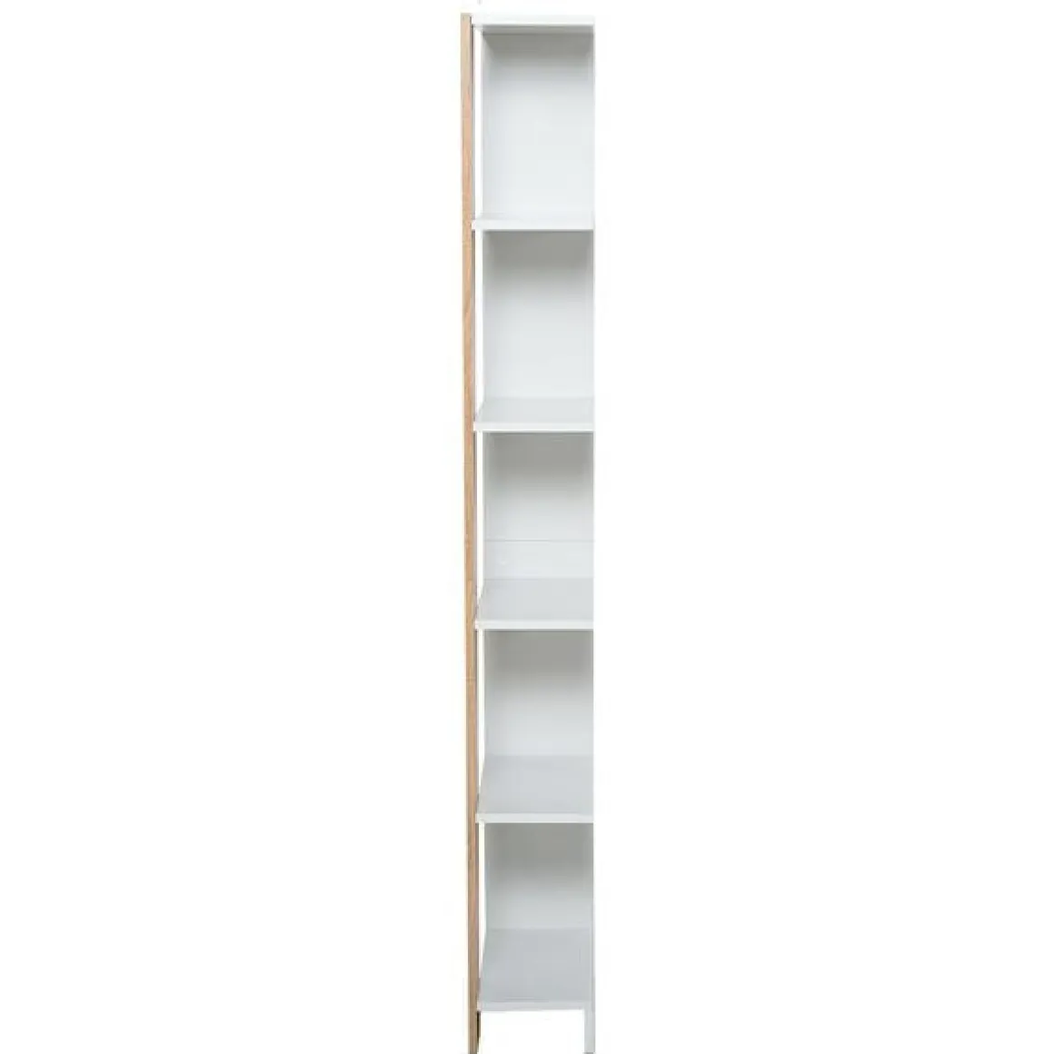 Estantería Homcom 5 niveles Homcom con base elevada roble/blanco 170x45x21 cm