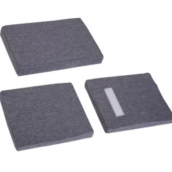 Estantería Homcom con asiento+cojín 6 cubículos blanco/gris 61x102x30 cm