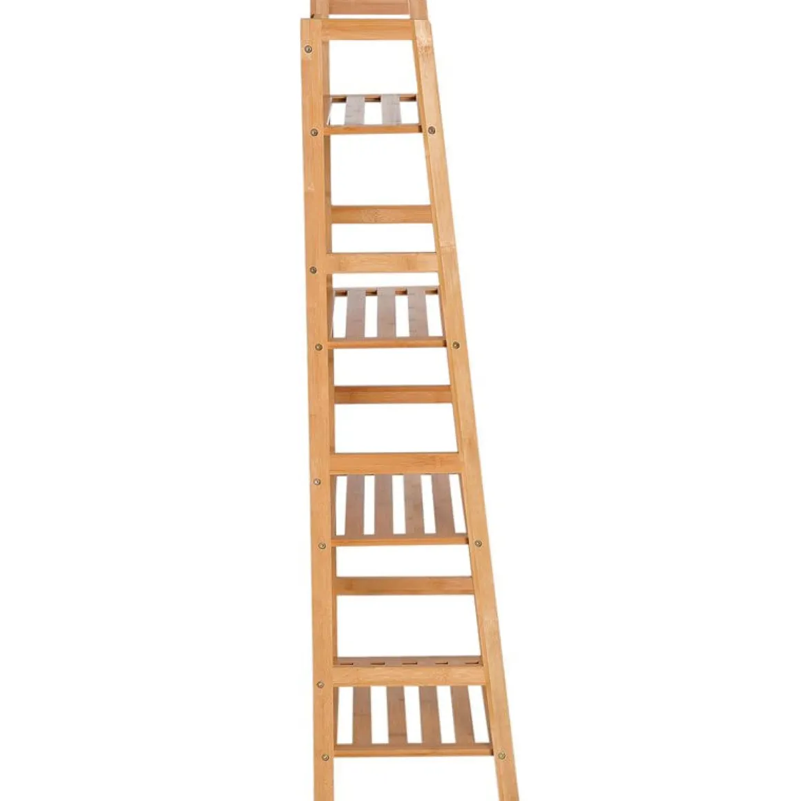 Estantería Homcom diseño escalera 4 niveles bambú 120x48x31,5 cm