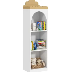 Estantería infantil Camelia Aiyaplay 3 estantes +3A blanco/natural 139,5x40x30 cm