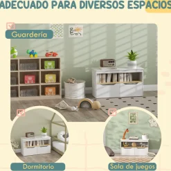 Estantería infantil Cilantro Aiyaplay compartimento + 2 cajones +3A blanco 45x80x30 cm