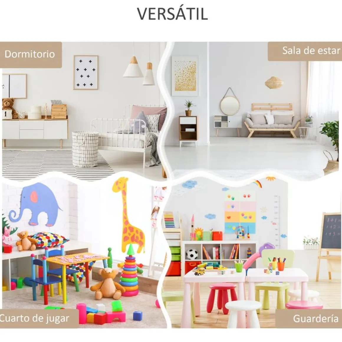 Estantería infantil Homcom 3 estantes de libros+2 huecos+1 cajón blanco 90x60x29,9 cm