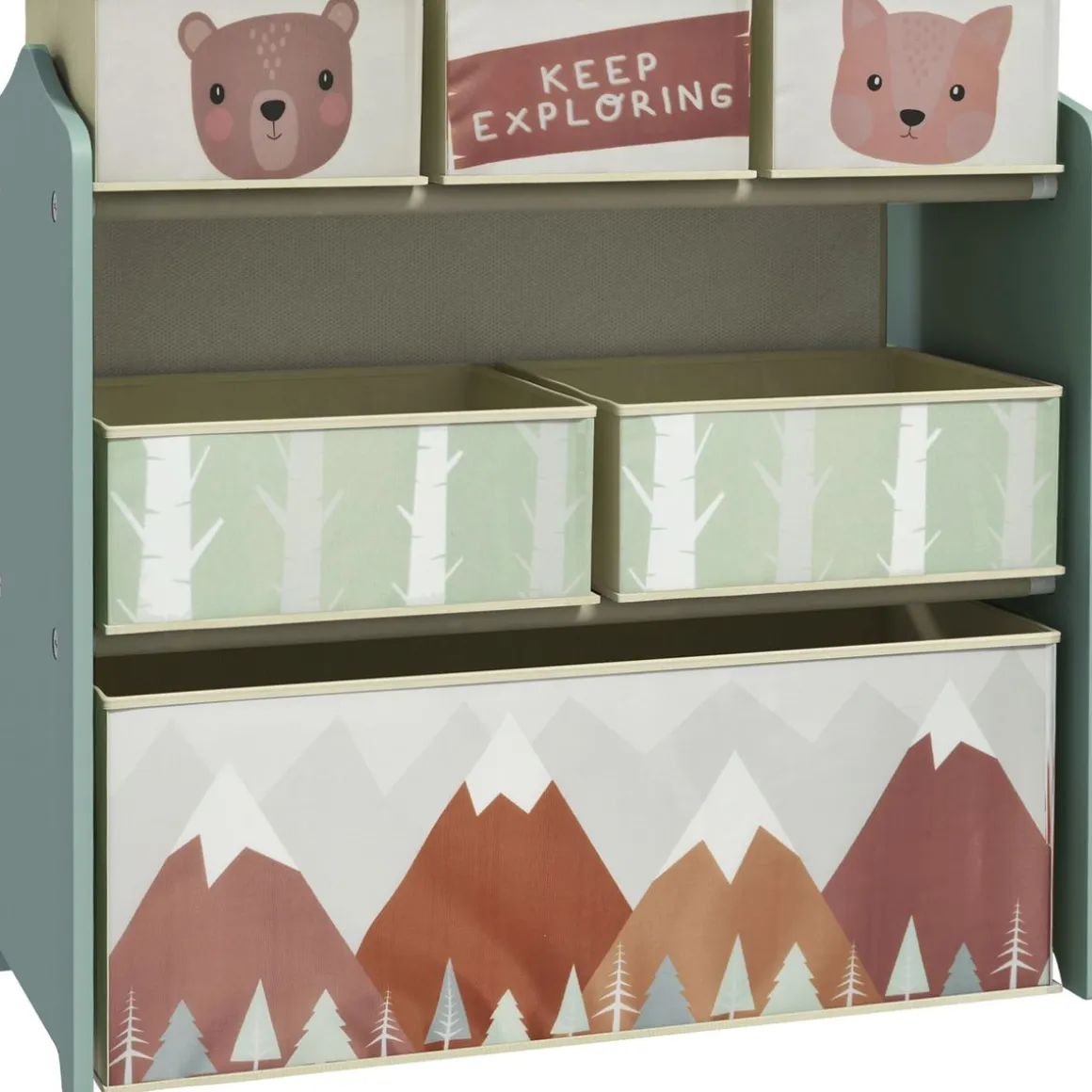 Estantería infantil Neverland Zonekiz 6 cajas de tela 66x63x30 cm