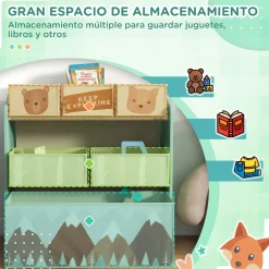 Estantería infantil Neverland Zonekiz 6 cajas de tela 66x63x30 cm