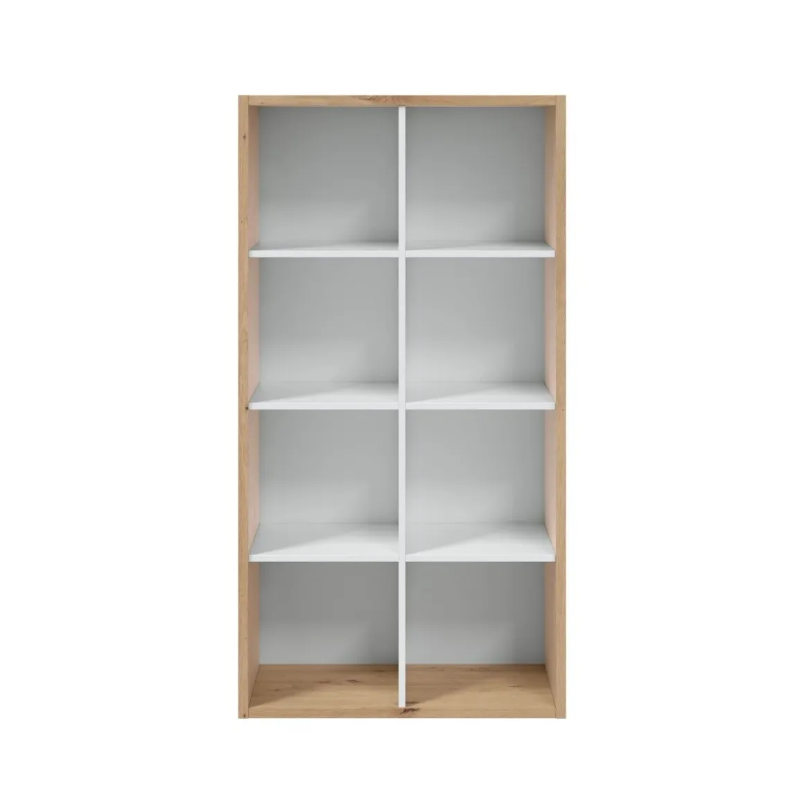 Estantería Junior 8 cubos roble nodi/blanco artik 137x71,5x33 cm