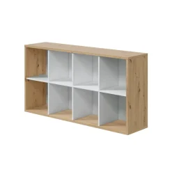 Estantería Junior 8 cubos roble nodi/blanco artik 137x71,5x33 cm
