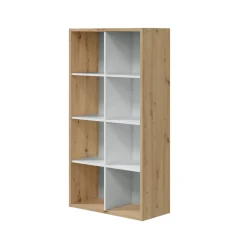 Estantería Junior 8 cubos roble nodi/blanco artik 137x71,5x33 cm