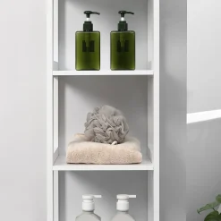 Estantería Kenton Kleankin 5 niveles blanco 140x30x30 cm