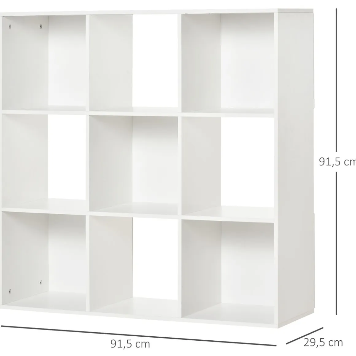 Estantería Libbe Homcom 9 compartimentos blanco 91,5x91,5x29,5 cm