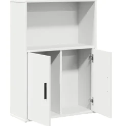 Estantería Lito 1 compartimento + 2 puertas blanco 85x60x24 cm