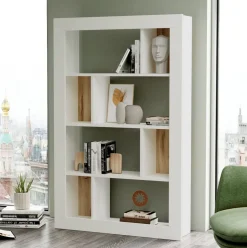 Estantería Luvio 4 niveles blanco 145x95x27 cm