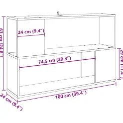 Estantería Moddel 2 compartimentos 63x100x24 cm