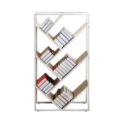 Estantería Nagini 6 compartimentos madera/blanco 142x90x33 cm