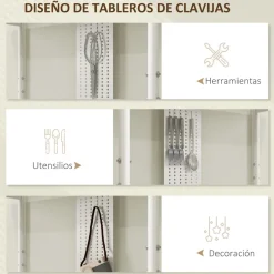 Estantería Ornalux Homcom 4 niveles blanco 160,5x100x35 cm