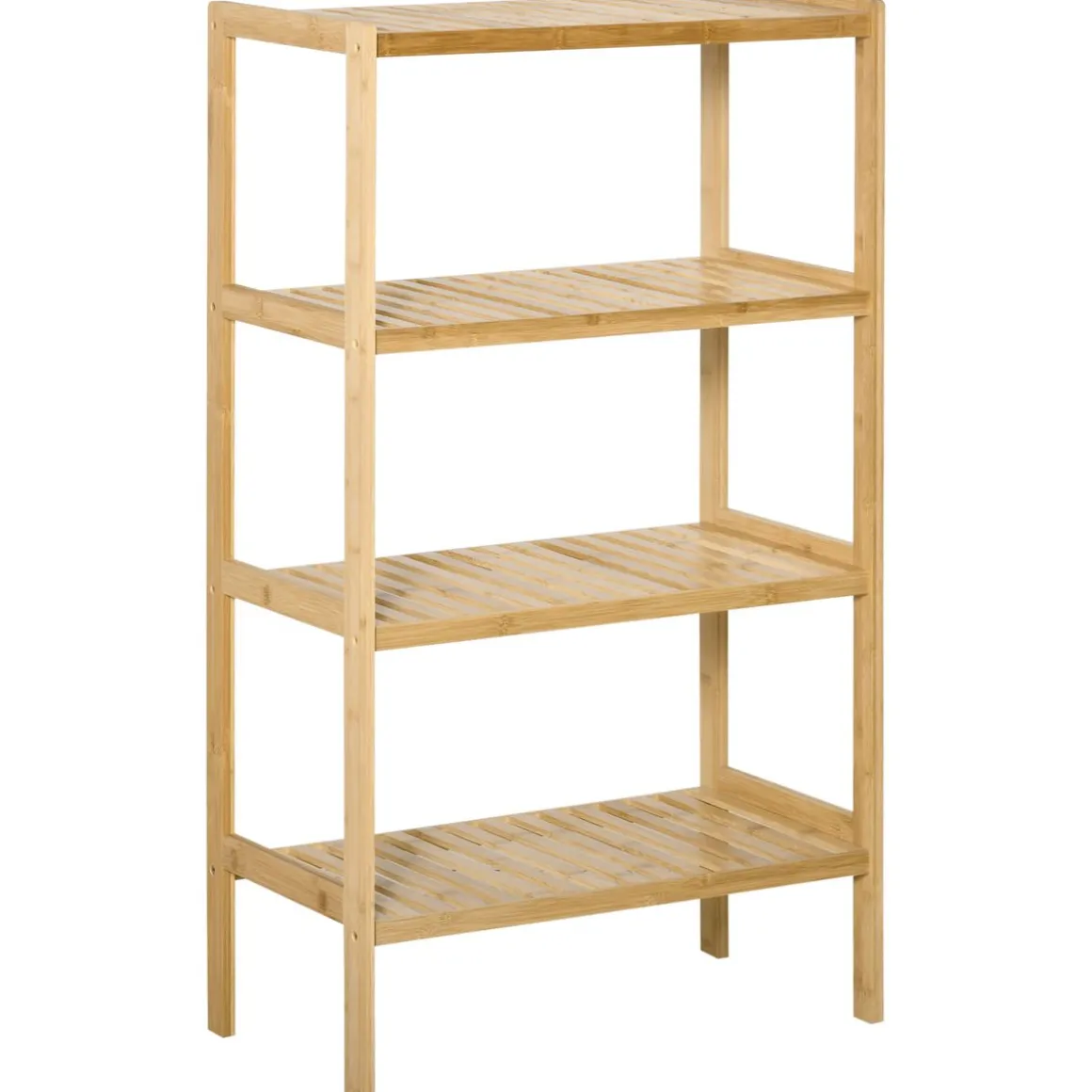 Estantería Rhima Homcom 4 niveles bambú natural 112x62x33 cm