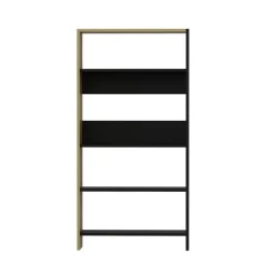 Estantería Tiran Bookcase 4 estantes roble/negro 150x76x30 cm