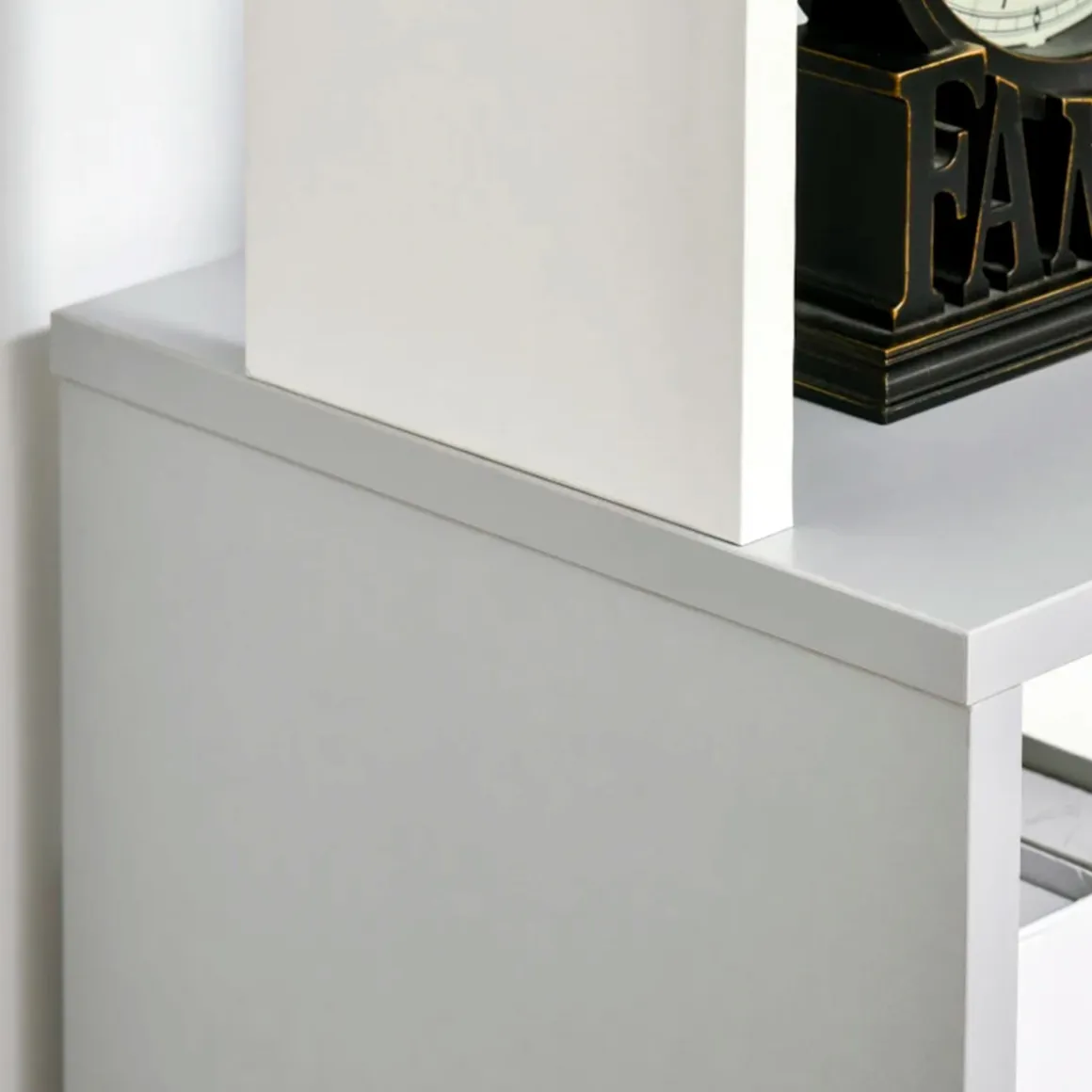 Estantería Vik Homcom 5 niveles asimétrica blanco/gris 161x33x28 cm