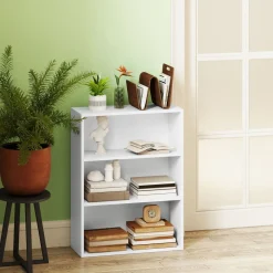 Estantería Waddles Homcom 3 niveles blanco 80x60x24 cm