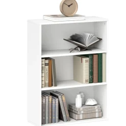 Estantería Waddles Homcom 3 niveles blanco 80x60x24 cm