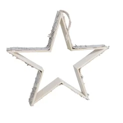 Estrella navideña colgante natural 28x6 cm