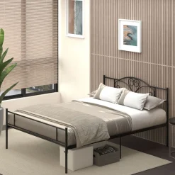 Estructura de cama Celine Homcom negro 106x158x211 cm