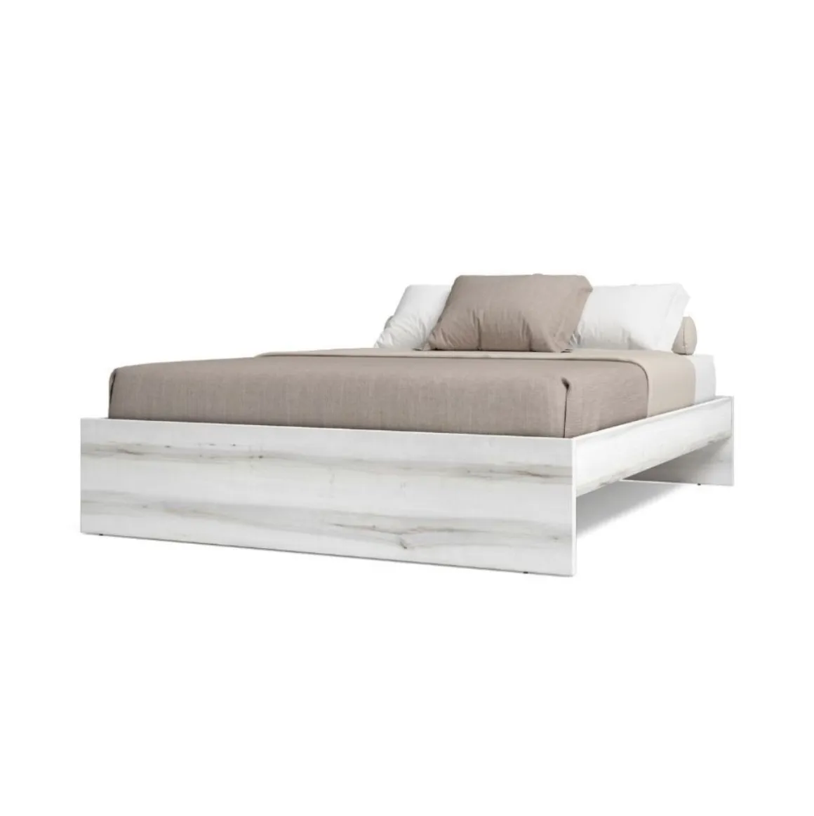 Estructura de cama con somier albo 35,5x159x195,8 cm