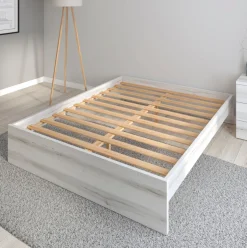 Estructura de cama con somier albo 35,5x159x195,8 cm