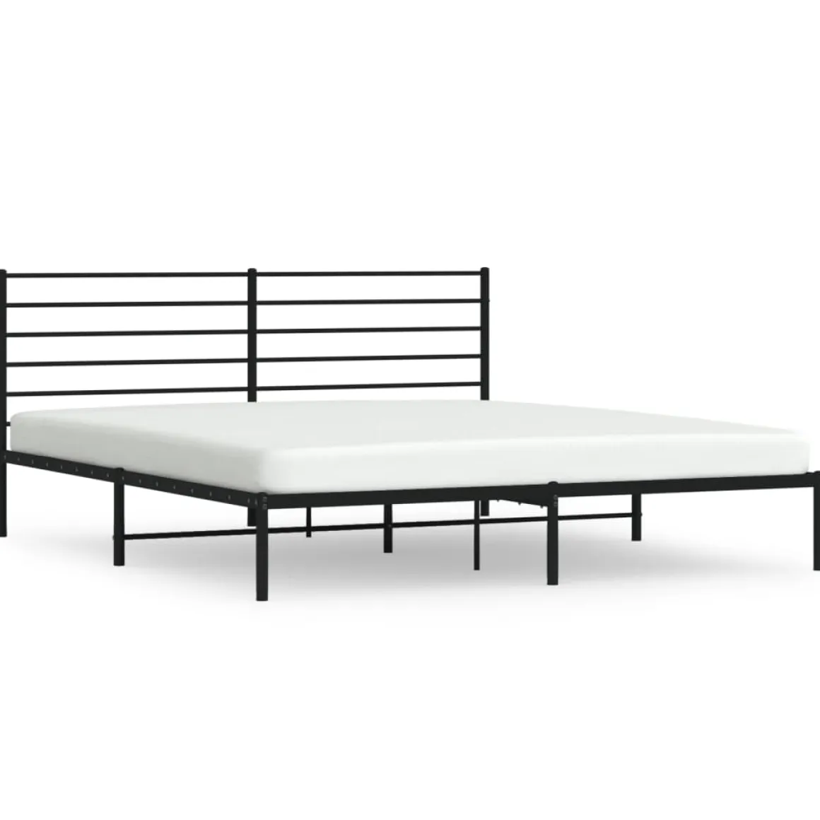Estructura de cama Industrial con cabecero negro acero