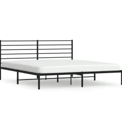 Estructura de cama Industrial con cabecero negro acero