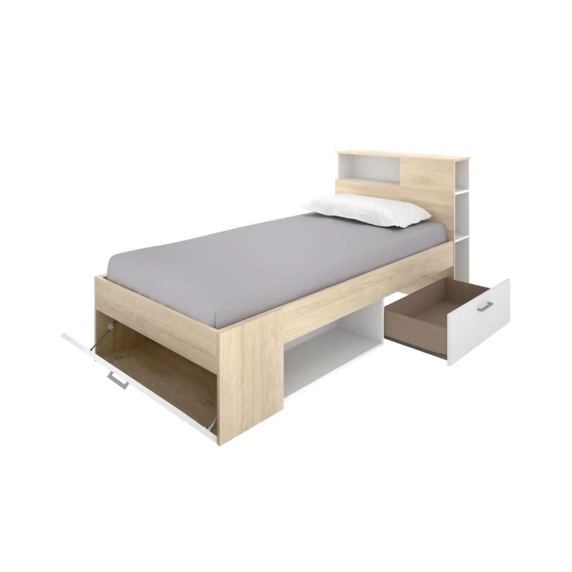 Estructura de cama Lanka con cabecero 95x217x97 cm