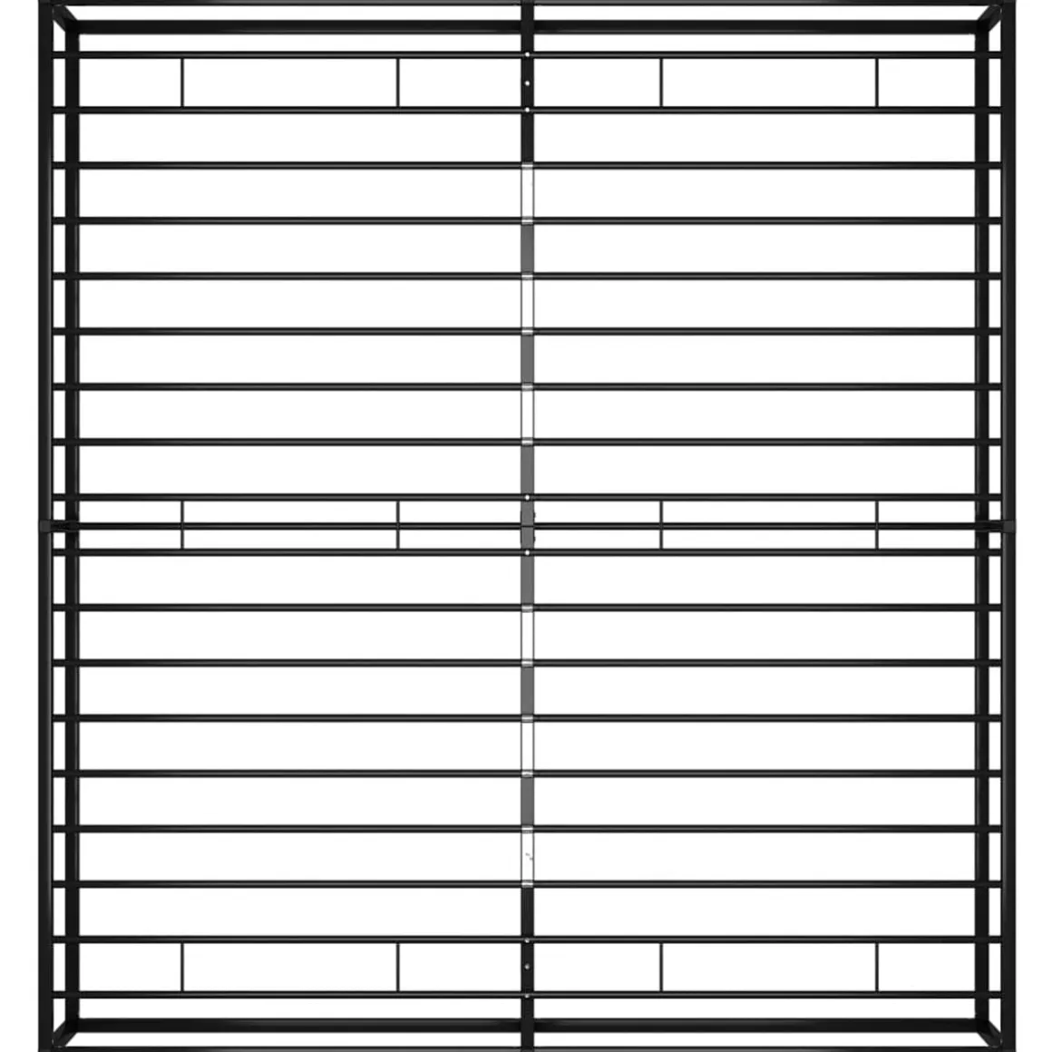 Estructura de cama metálica Siena negro 200x200 cm