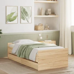 Estructura de cama Rehia 2 cajones + somier 50x93x193 cm