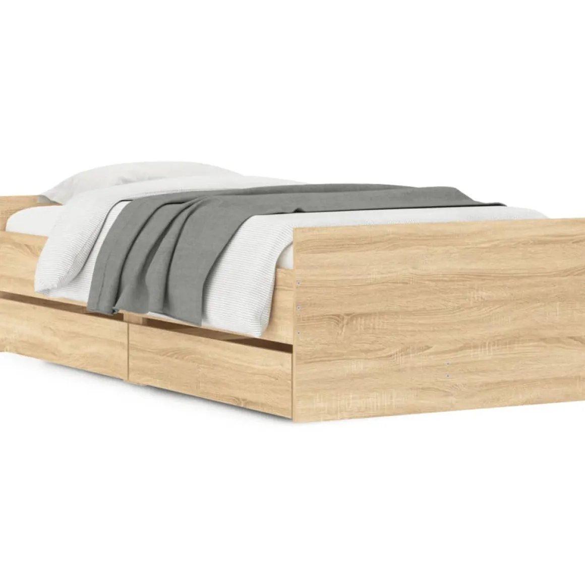 Estructura de cama Rehia 2 cajones + somier 50x93x193 cm