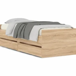 Estructura de cama Solmar 2 cajones + somier 50x93x193 cm