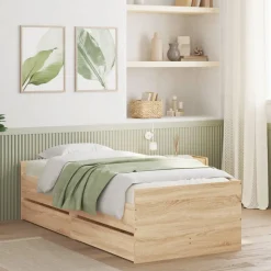 Estructura de cama Solmar 2 cajones + somier 50x93x193 cm