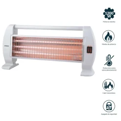 Estufa de cuarzo Infiniton HQP-120 1200W 3 niveles de potencia blanco