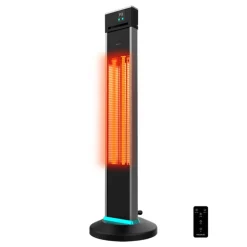 Estufa de exterior Cecotec ReadyWarm 2000 Power Tower 2000W mando a distancia negro