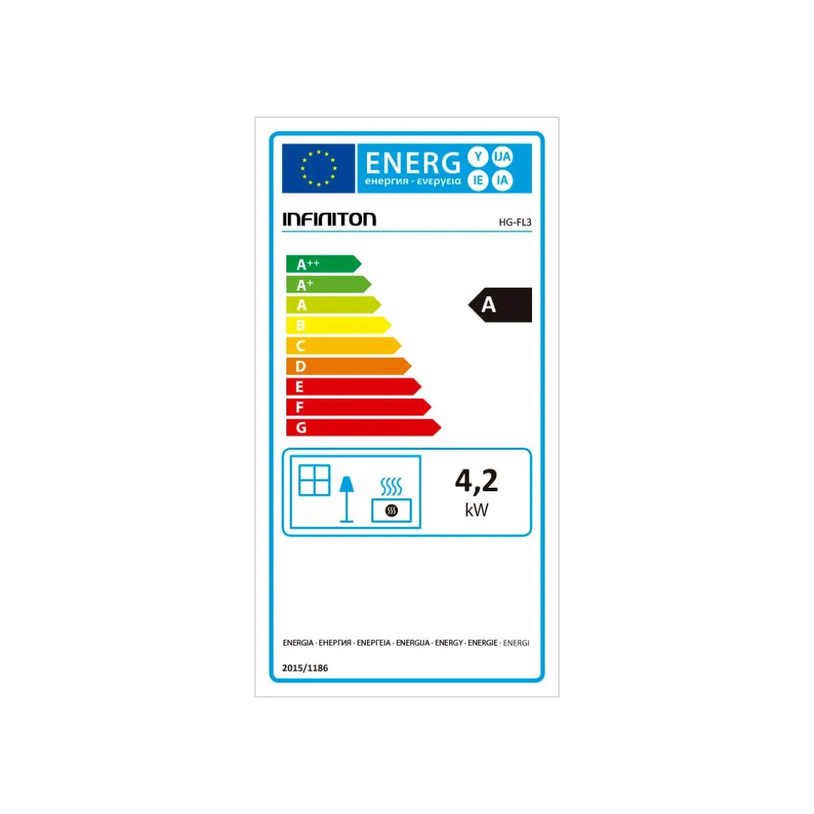 Estufa de gas Infiniton HG-FL3 4200W ignición electrónica y diseño plegable A negro