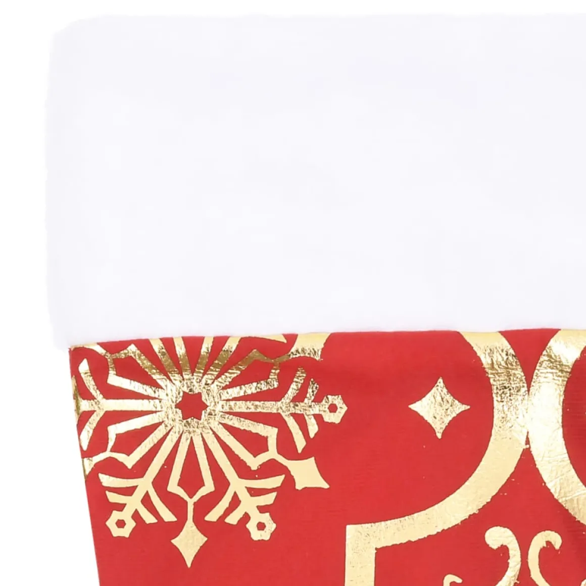 Falda para árbol de Navidad Golden con calcetín rojo Ø122 cm