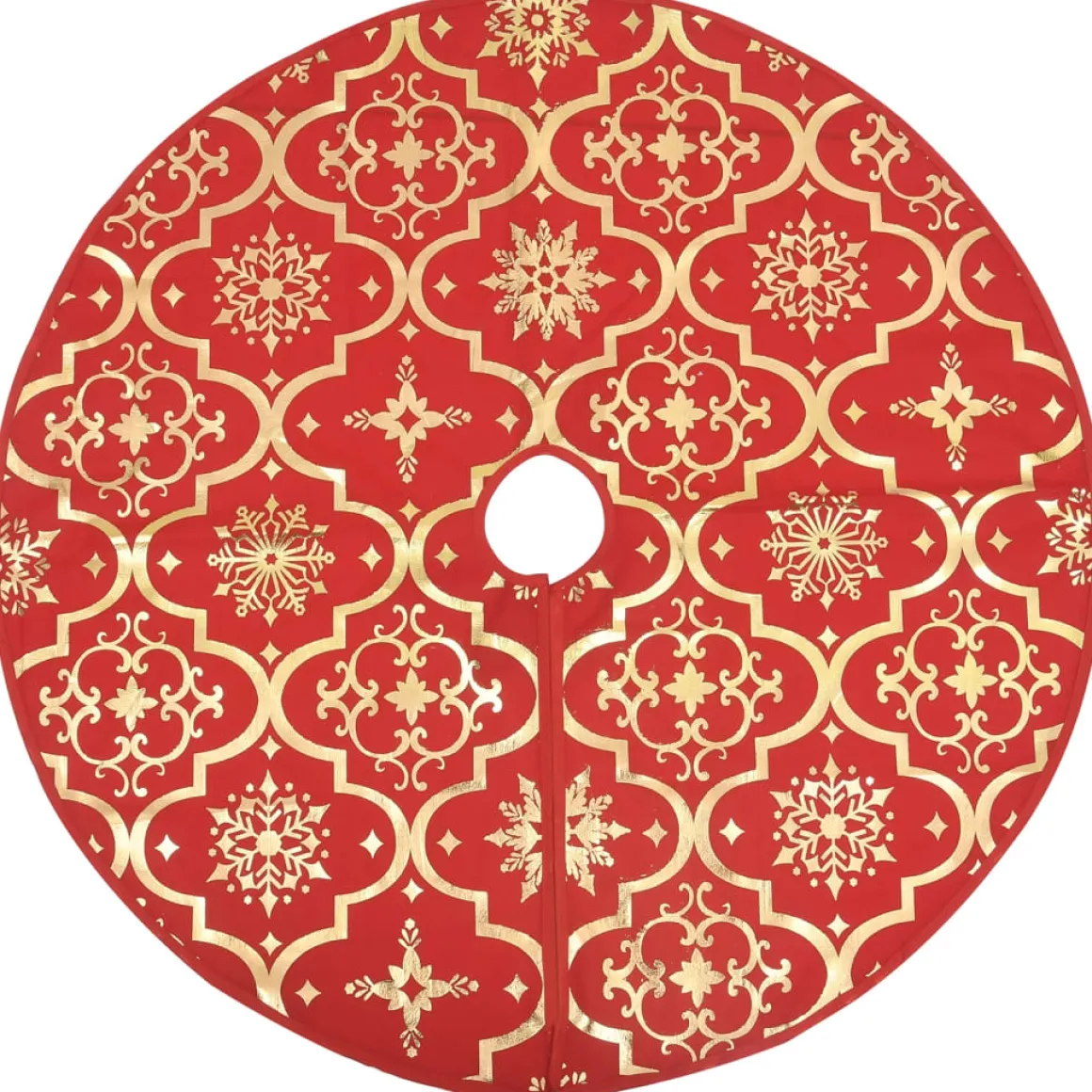 Falda para árbol de Navidad Golden con calcetín rojo Ø122 cm