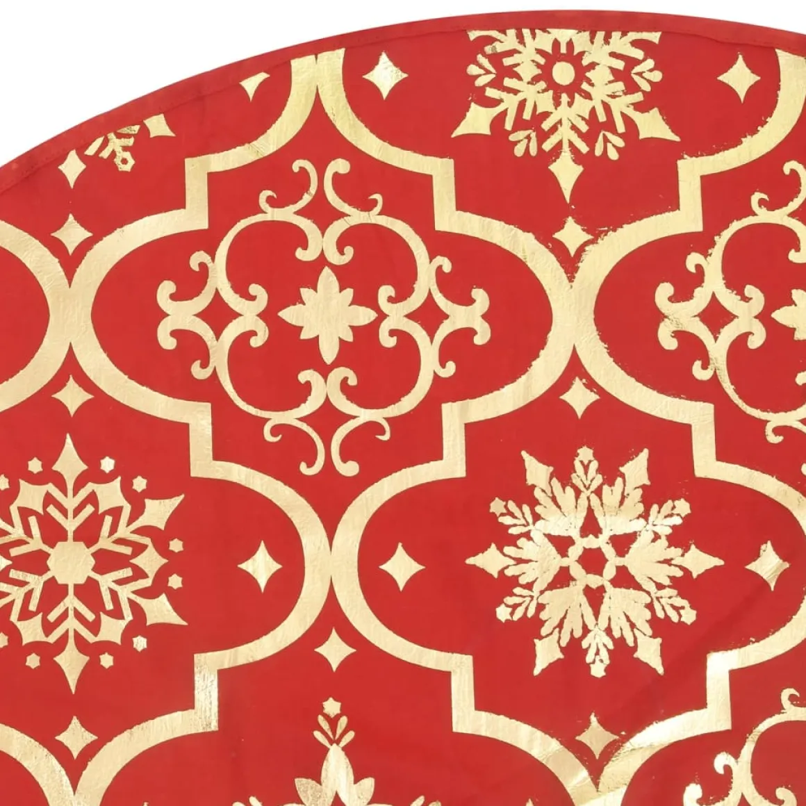 Falda para árbol de Navidad Golden con calcetín rojo Ø122 cm
