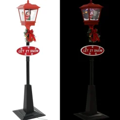 Farola Laponia interior luz LED + melodía rojo 180 cm